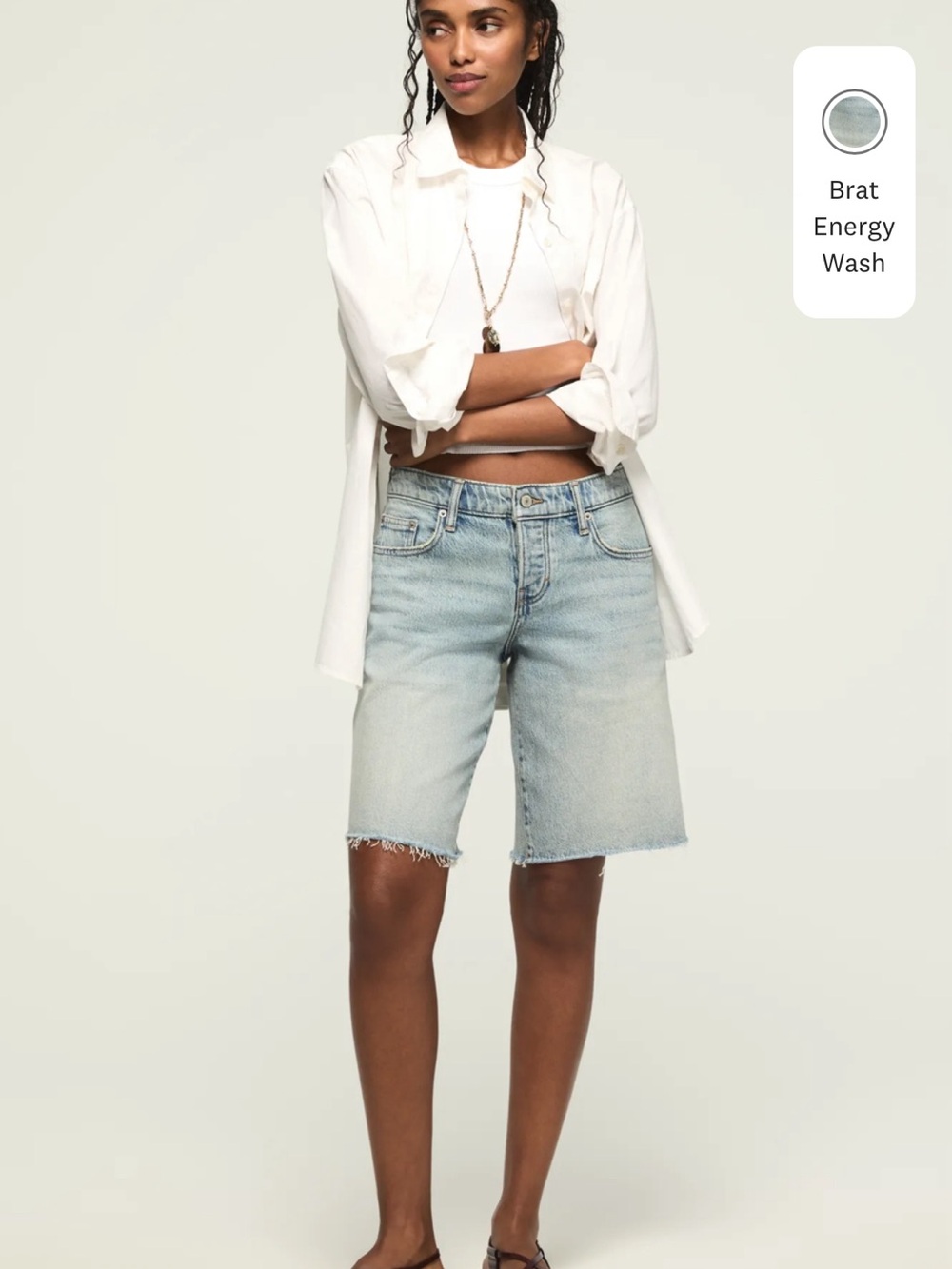 Lucky Brand Light Blue Denim Bermuda Shorts